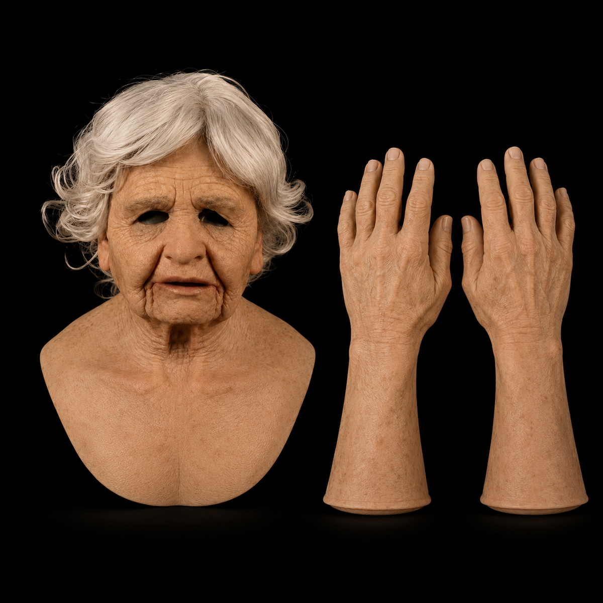 Old woman + Hands